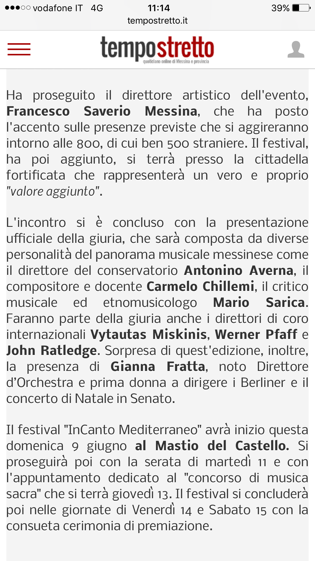 Festival InCanto Mediterraneo 2017