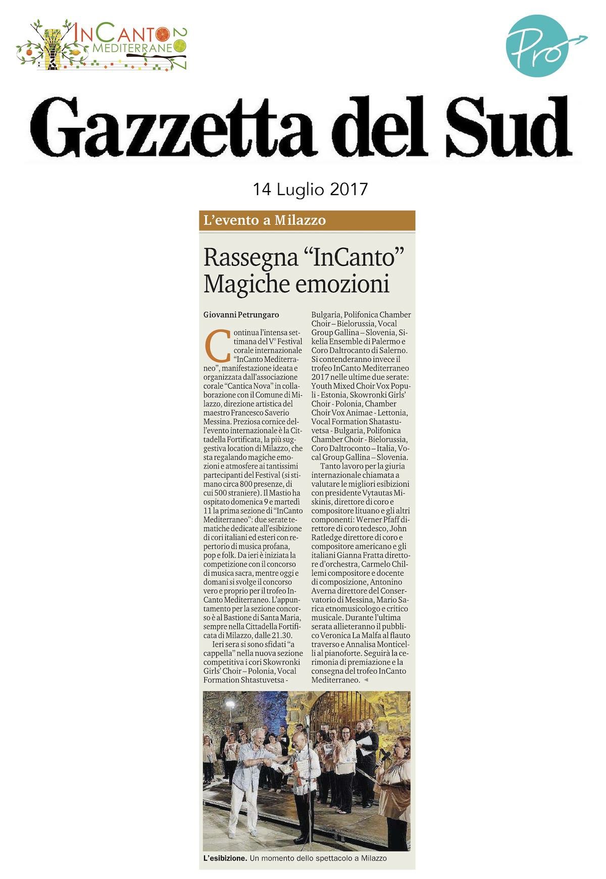 Festival InCanto Mediterraneo 2017